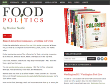 Tablet Screenshot of foodpolitics.com